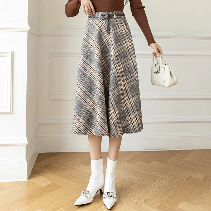 Women Long Skirts Autumn Winter Leopard Plaid Printing Skirt Aline Casual High Waist Mid Length Skirt SYXBSQ404
Women Long Skirts Autumn Winter Leopard Plaid Printing Skirt Aline Casual High Waist Mid Length Skirt SYXBSQ404
