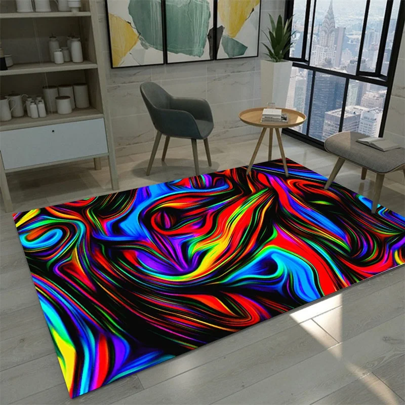 3D Print Patterned Area Mat Psychedelic Carpet Modern Non-slip Decorative Floor Mat Rugs for Bedroom Living Room Room Bed Mat 
3D Print Patterned Area Mat Psychedelic Carpet Modern Non-slip Decorative Floor Mat Rugs for Bedroom Living Room Room Bed Mat
