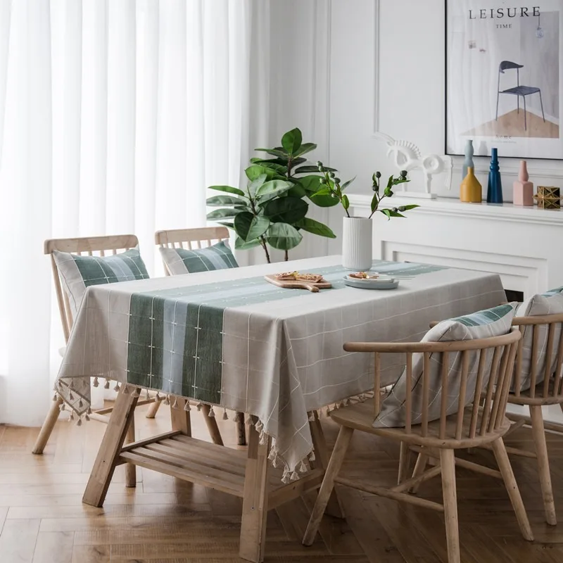 Nordic Waterproof Plaid Striped Tablecloth Cotton Linen Tassel Tablecloth Geometric Rectangular Wedding Table Coffee Tablecloth
Nordic Waterproof Plaid Striped Tablecloth Cotton Linen Tassel Tablecloth Geometric Rectangular Wedding Table Coffee Tablecloth