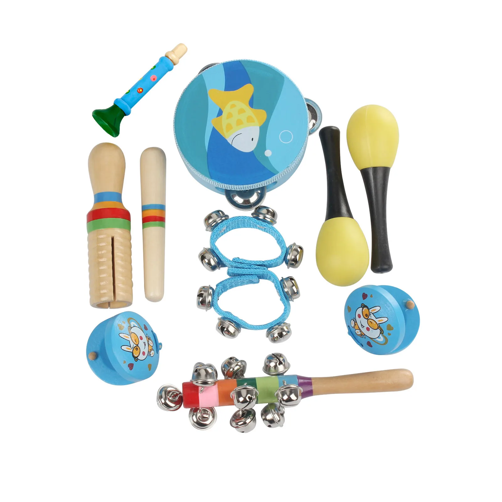 11 Pieces Educational Musical Instruments Sensory Toy Stimulate Interest Music Set Wooden Bright Color Percussion Instruments
11 Pieces Educational Musical Instruments Sensory Toy Stimulate Interest Music Set Wooden Bright Color Percussion Instruments