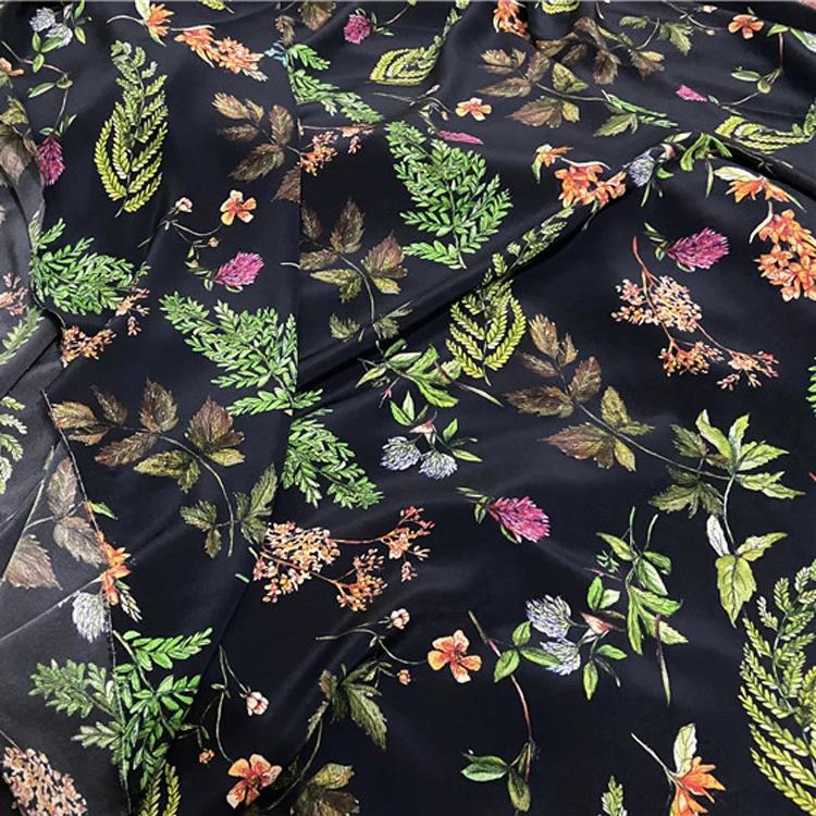 Beautiful floral print pure silk crepe de chine silk fabric plant flower design ,SCDC1245
Beautiful floral print pure silk crepe de chine silk fabric plant flower design ,SCDC1245