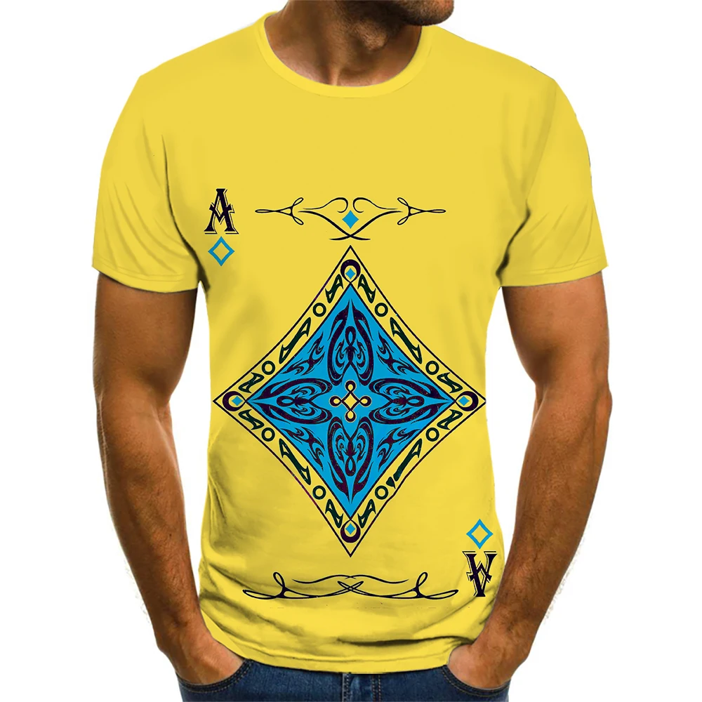 2021 new pattern poker 3D printed T-shirt boys and girls children's couple casual round neck short sleeve Asian uniform size
2021 new pattern poker 3D printed T-shirt boys and girls children's couple casual round neck short sleeve Asian uniform size