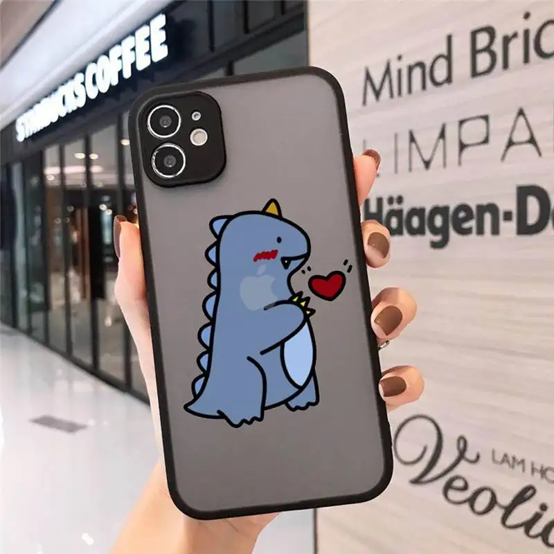Cute Cartoon Animal Dinosaur Couple Phone Case Matte Transparent for iPhone 7 8 11 12 s mini pro X XS XR MAX Plus mobile bags
Cute Cartoon Animal Dinosaur Couple Phone Case Matte Transparent for iPhone 7 8 11 12 s mini pro X XS XR MAX Plus mobile bags