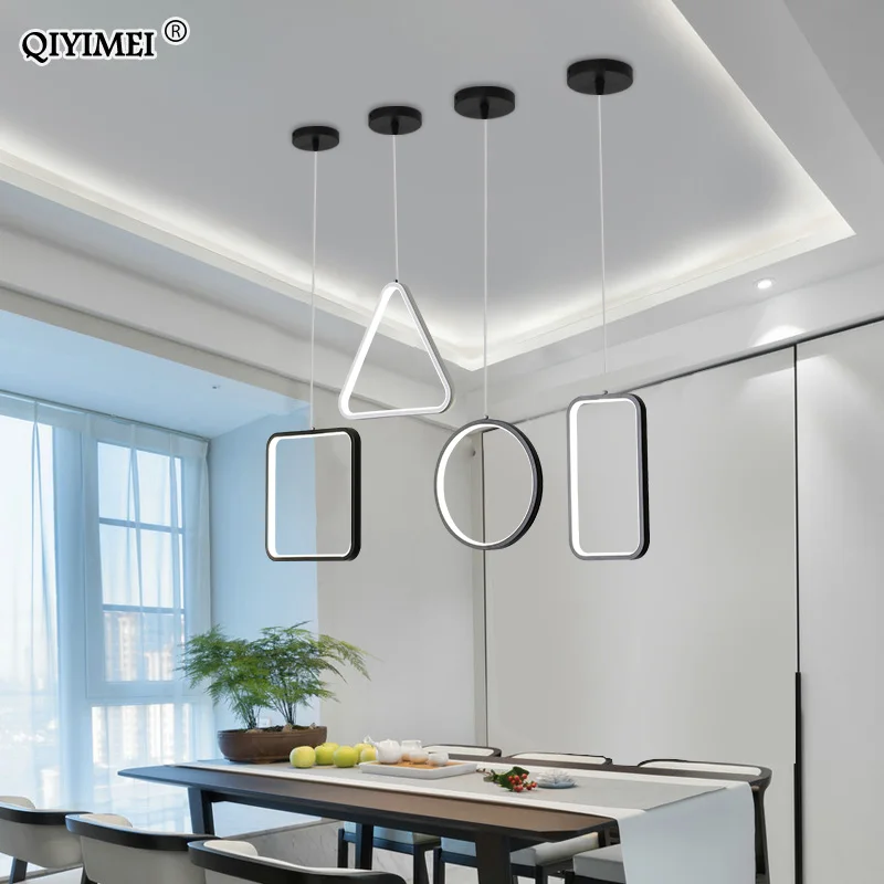 Modern LED Pendant Lights With long round chassis lamps for Dining room white black Iron Hanging Kitchen Luminaire home fixture
Modern LED Pendant Lights With long round chassis lamps for Dining room white black Iron Hanging Kitchen Luminaire home fixture