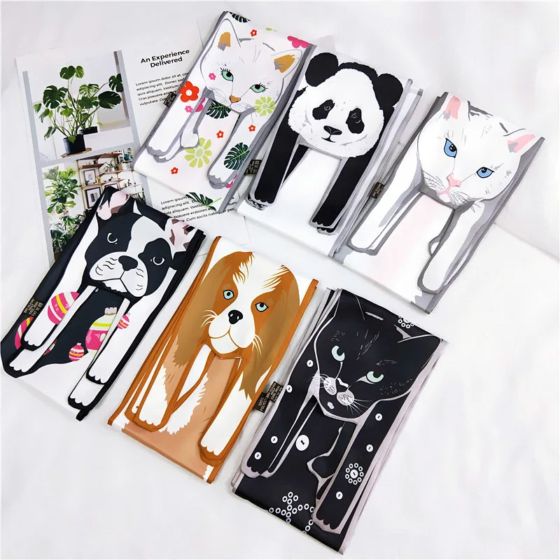 10*120CM Animal Print Small Silk Scarf For Women Handle Bag Ribbons Brand Fashion Head Scarf Small Long Skinny Scarves Wholesale 
10*120CM Animal Print Small Silk Scarf For Women Handle Bag Ribbons Brand Fashion Head Scarf Small Long Skinny Scarves Wholesale
