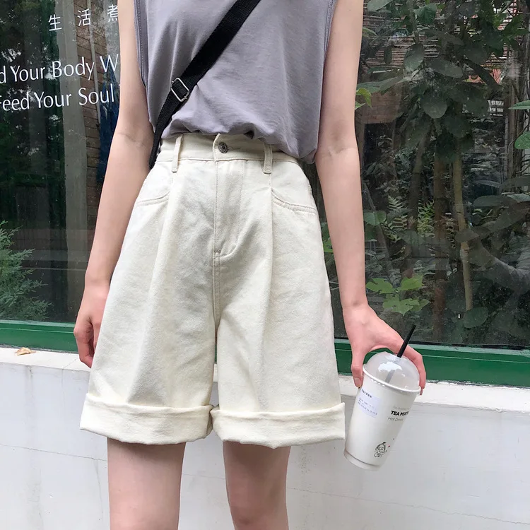 2021 Shorts Women High Waist Wide Leg Soft Denim Shorts For Woman Summer Student Girl Casual Outfits
2021 Shorts Women High Waist Wide Leg Soft Denim Shorts For Woman Summer Student Girl Casual Outfits