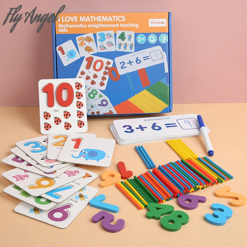 Kids Math Toys Wood Arithmetic Toy Digital Pairing Cards with Counting Sticks Kindergarten Preschool Toys for Children Girls Boy
Kids Math Toys Wood Arithmetic Toy Digital Pairing Cards with Counting Sticks Kindergarten Preschool Toys for Children Girls Boy