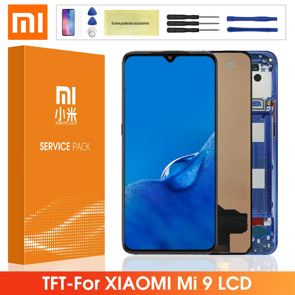 6.39'' Display For Xiaomi Mi 9 LCD Touch Screen Digitizer Assembly Replacement With Frame For Xiaomi MI9 mi 9 LCD Screen
6.39'' Display For Xiaomi Mi 9 LCD Touch Screen Digitizer Assembly Replacement With Frame For Xiaomi MI9 mi 9 LCD Screen