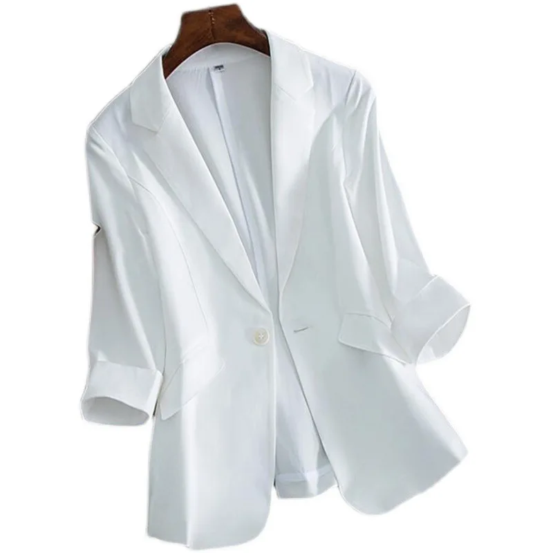 New Spring Summer Women's Jacket 2021 Lady Slim Blazer Women Casual Seven Points sleeve short sleeve Sleeve Coat Plus Size4XL
New Spring Summer Women's Jacket 2021 Lady Slim Blazer Women Casual Seven Points sleeve short sleeve Sleeve Coat Plus Size4XL