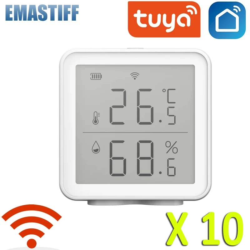 10PCS Tuya WIFI Temperature and Humidity Sensor Indoor Hygrometer Thermometer Detector Support Alexa Google Home smart life
10PCS Tuya WIFI Temperature and Humidity Sensor Indoor Hygrometer Thermometer Detector Support Alexa Google Home smart life