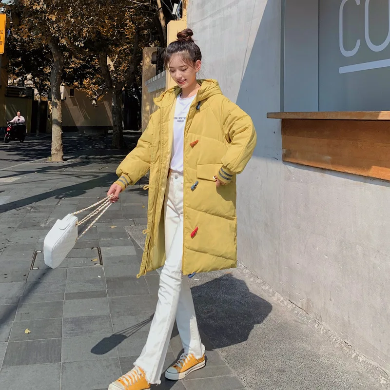 Horn Button Thick Fashion Loose Coat Beautiful Puffy Jacket Long Coat Women Winter Elegant Manteau Femme Hiver Female Jacke EH50
Horn Button Thick Fashion Loose Coat Beautiful Puffy Jacket Long Coat Women Winter Elegant Manteau Femme Hiver Female Jacke EH50