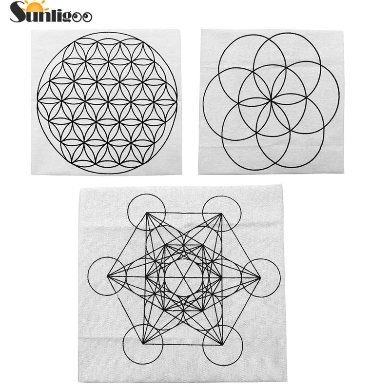 Sunligoo 1x Mini Printed Flower of Life Metatron's Cube Seed of Life Sacred Geometry Crystal Grids Altar Cloth for Chakra Stones
Sunligoo 1x Mini Printed Flower of Life Metatron's Cube Seed of Life Sacred Geometry Crystal Grids Altar Cloth for Chakra Stones