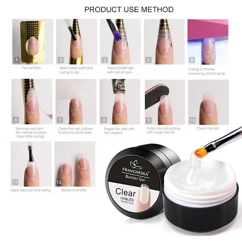 Francheska 2 Pcs Camouflage Gel Builder Gel Quickly Uv Builder Gel Soak Off Nail Extension Jelly Poly 10 Colors Clear Pink White
Francheska 2 Pcs Camouflage Gel Builder Gel Quickly Uv Builder Gel Soak Off Nail Extension Jelly Poly 10 Colors Clear Pink White