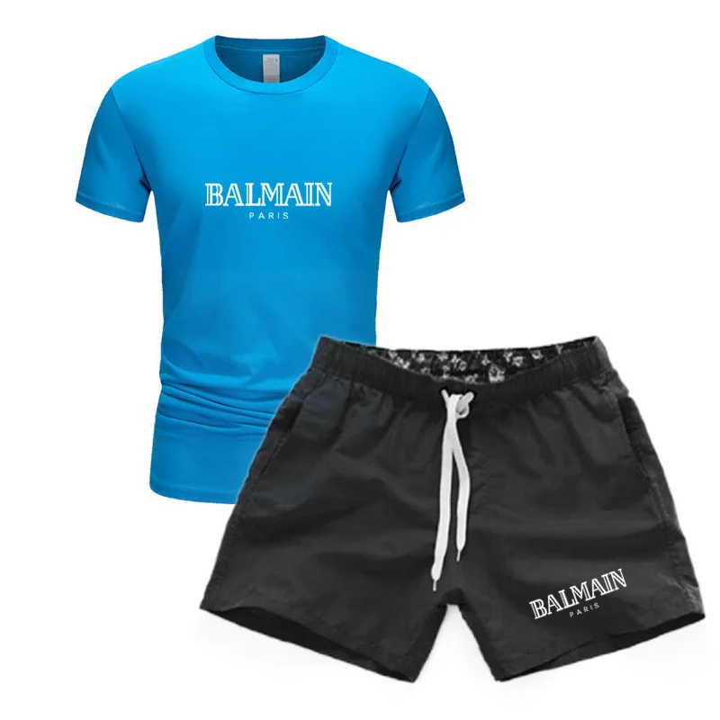 2021 New Gyms T Shirt+Beach Shorts Sets Men Letter Printed Summer Suits Casual Tshirt Men Tracksuits Brand Clothing Tops Tees
2021 New Gyms T Shirt+Beach Shorts Sets Men Letter Printed Summer Suits Casual Tshirt Men Tracksuits Brand Clothing Tops Tees