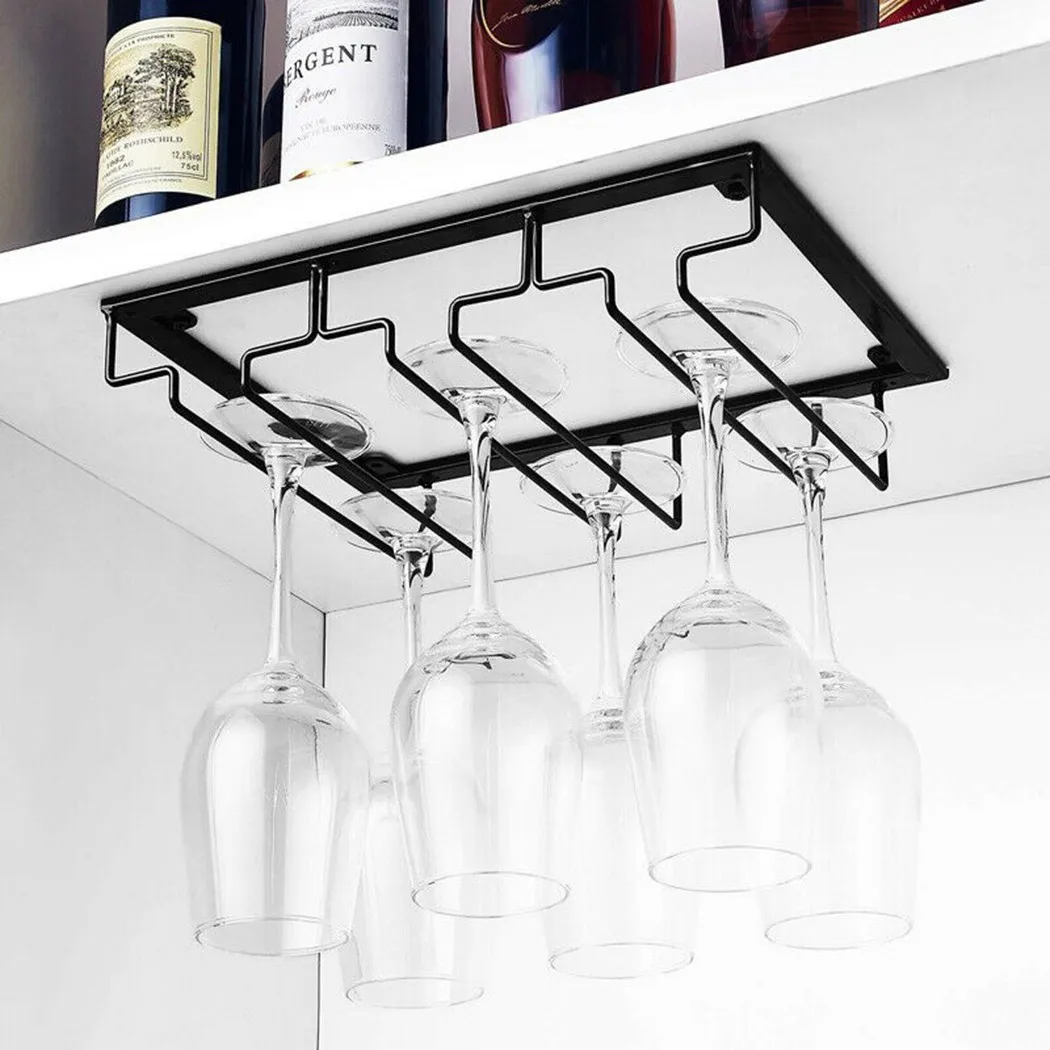 Hanging Wine Glass Cup Rack Shelf Holder Hanger Organizer Under Cabinet Storage Upside Down Wine Glass Bar Hanging Cup Holder
Hanging Wine Glass Cup Rack Shelf Holder Hanger Organizer Under Cabinet Storage Upside Down Wine Glass Bar Hanging Cup Holder