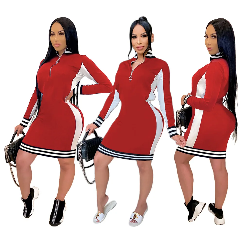 Autumn new fashion solid color sexy one-piece skirt slim V-Neck long sleeve women's T-shirt short skirt
Autumn new fashion solid color sexy one-piece skirt slim V-Neck long sleeve women's T-shirt short skirt