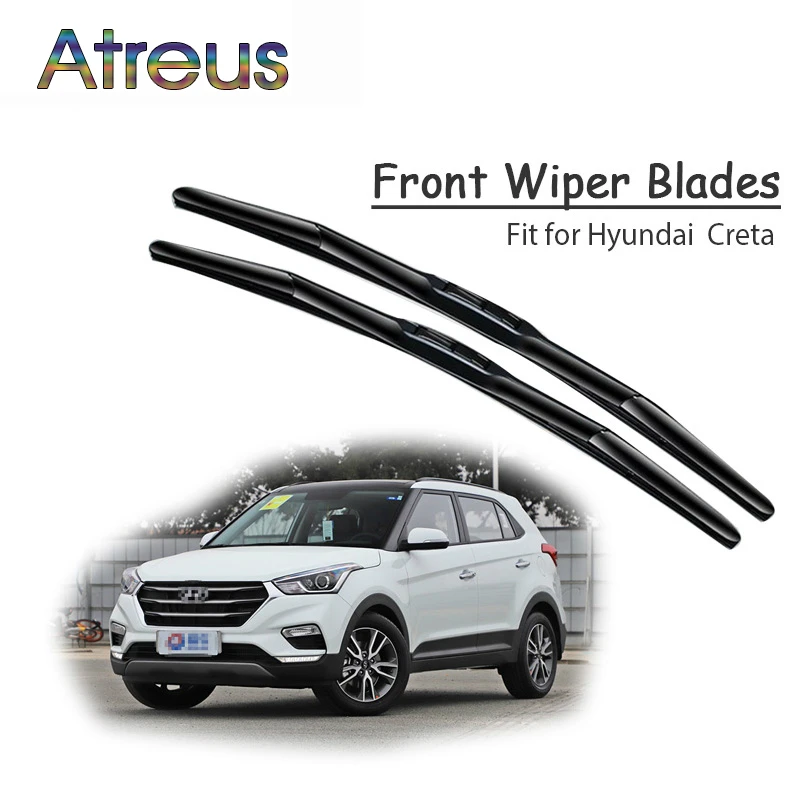 Atreus 2 шт. высококачественные длинные резиновые передние щетки стеклоочистителя для Hyundai Creta ix25 2018 2017 2016 2015 2014 Аксессуары 
Atreus 2 шт. высококачественные длинные резиновые передние щетки стеклоочистителя для Hyundai Creta ix25 2018 2017 2016 2015 2014 Аксессуары