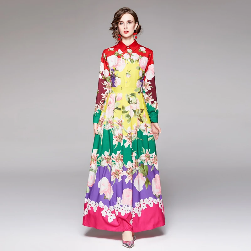 Colorful Floral Print Muslim Dubai Turkey Arabic Oman African Clothing Lapel Maxi Robe Femme Elgant Party Christmas Long Dresses
Colorful Floral Print Muslim Dubai Turkey Arabic Oman African Clothing Lapel Maxi Robe Femme Elgant Party Christmas Long Dresses
