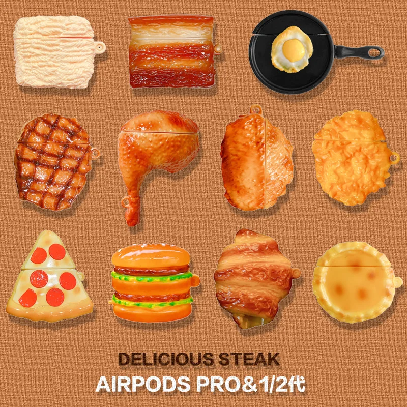 3D Funny Creative Chicken Leg Steak Meat For Airpods 1 2 Pro Earphone Case Charge Box Soft Wireless Bluetooth Protection Cover
3D Funny Creative Chicken Leg Steak Meat For Airpods 1 2 Pro Earphone Case Charge Box Soft Wireless Bluetooth Protection Cover