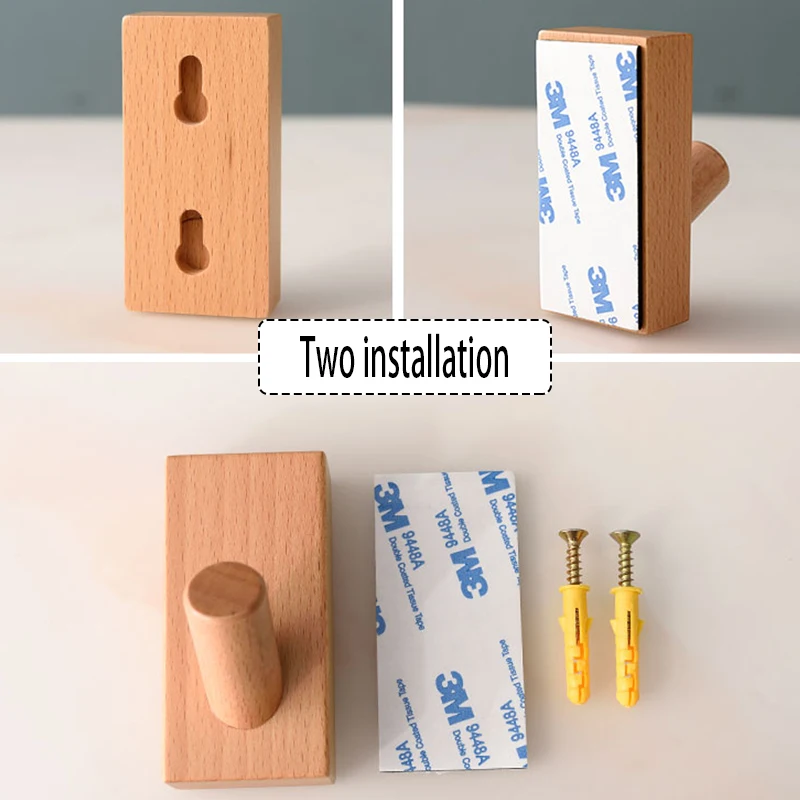 Natural Wooden Coat Hook Back Door Hanger 3M Self Adhesive Bag Hats Belt Storage Organizer Walnut Hanging Rack
Natural Wooden Coat Hook Back Door Hanger 3M Self Adhesive Bag Hats Belt Storage Organizer Walnut Hanging Rack