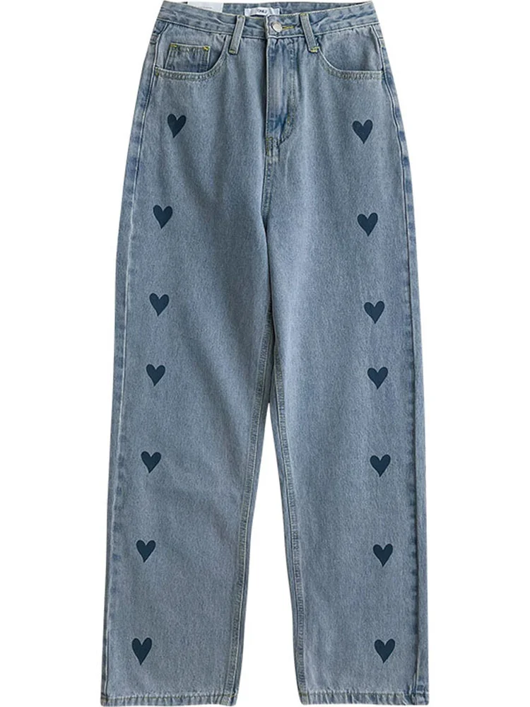 Side Love Heart Embroidery Women Boyfriend Jeans For Woman Women's Summer 2021 New High Waist Thin Straight Pants
Side Love Heart Embroidery Women Boyfriend Jeans For Woman Women's Summer 2021 New High Waist Thin Straight Pants