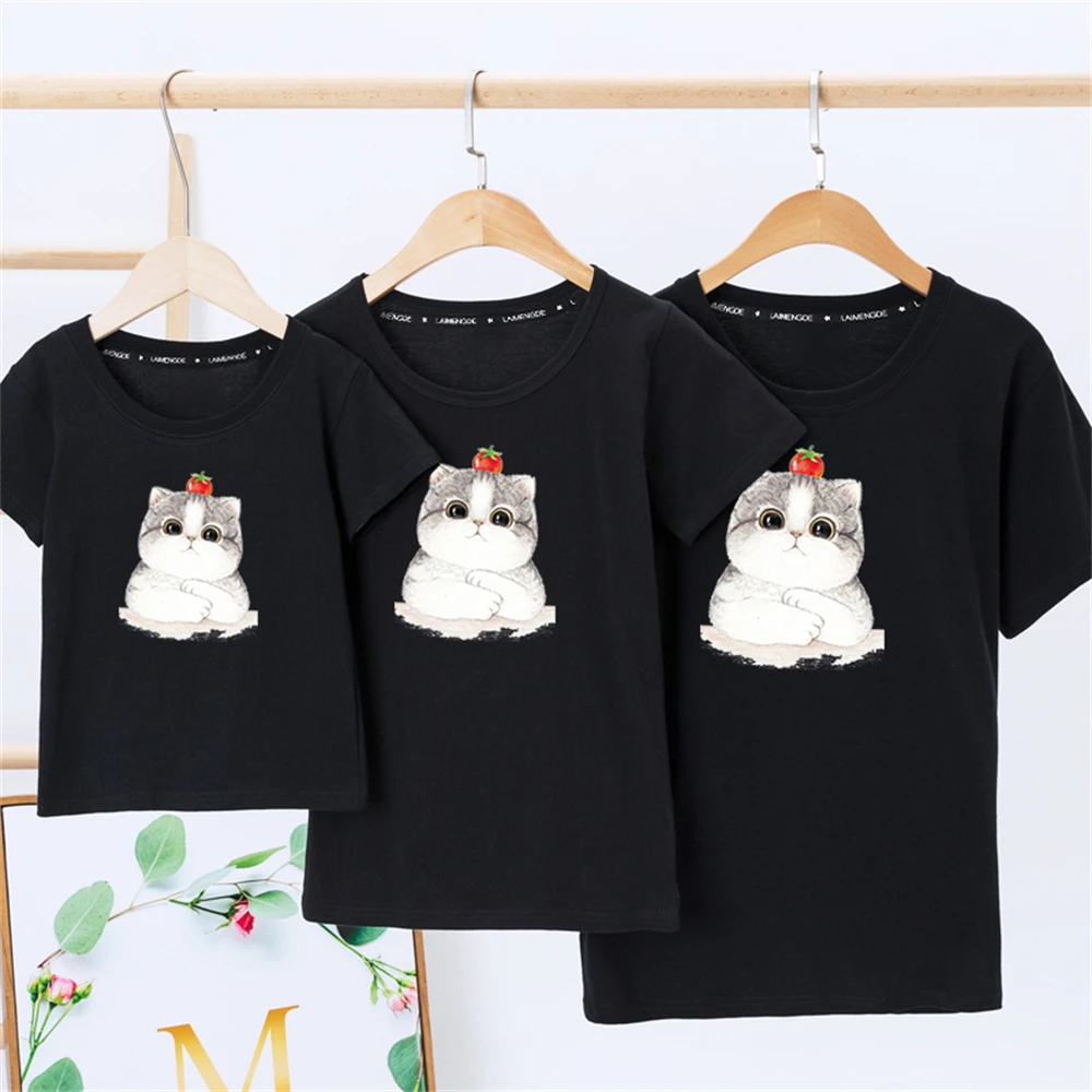 New Product Summer T Shirt Cute Cats Print Cotton Family Casual Baby Tops Streetwear Girls Short Sleeve Loose Harajuku Gifts
New Product Summer T Shirt Cute Cats Print Cotton Family Casual Baby Tops Streetwear Girls Short Sleeve Loose Harajuku Gifts