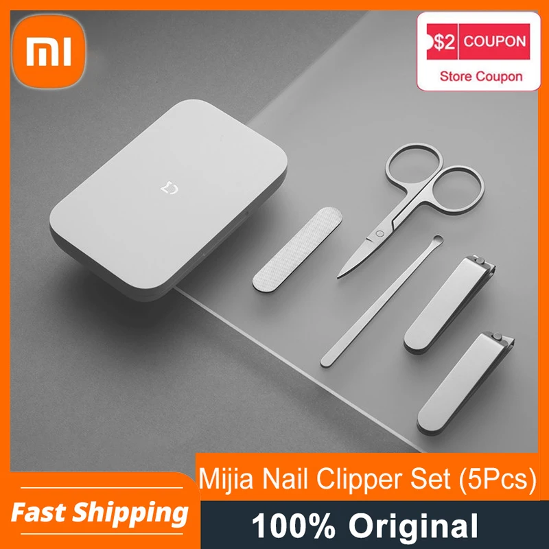 Original XIAOMI Mijia 5Pcs Nail Clipper Set Portable Stainless Steel Fingernail Toenail Manicure Pedicure Magnetic Absorption
Original XIAOMI Mijia 5Pcs Nail Clipper Set Portable Stainless Steel Fingernail Toenail Manicure Pedicure Magnetic Absorption