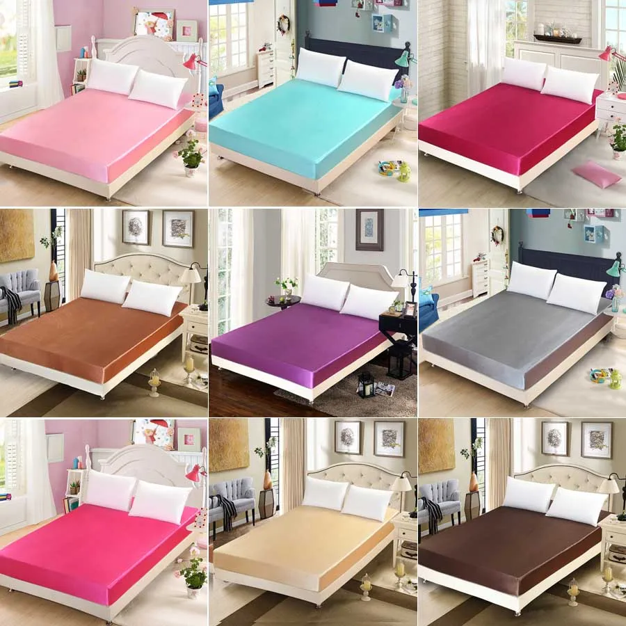 Luxury Satin Silk Solid Elastic Band Fitted Sheet Mattress Cover Super Cozy Summer King Size Bed Sheet and Pillowcases
Luxury Satin Silk Solid Elastic Band Fitted Sheet Mattress Cover Super Cozy Summer King Size Bed Sheet and Pillowcases