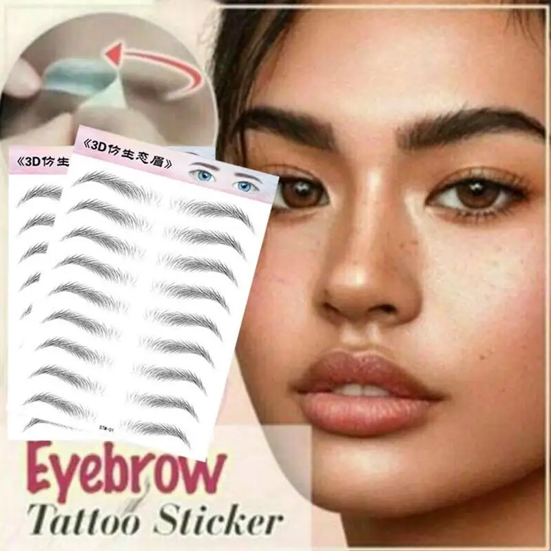 Natural 4D Hair-like Authentic Eyebrow Stickers Bionic Waterproof Lasting Make Up Eyebrows Eye Tattoo Cosmetic Stickers Bro H1S8
Natural 4D Hair-like Authentic Eyebrow Stickers Bionic Waterproof Lasting Make Up Eyebrows Eye Tattoo Cosmetic Stickers Bro H1S8