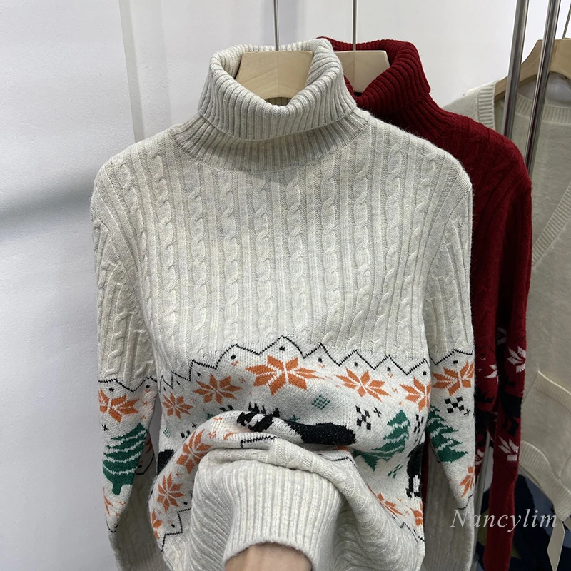 Fashion Sweater Women 2021 Autumn and Winter New Turtleneck Thick Warm Twist Loose Inner Wear Knitted Underwear Top Sweaters
Fashion Sweater Women 2021 Autumn and Winter New Turtleneck Thick Warm Twist Loose Inner Wear Knitted Underwear Top Sweaters