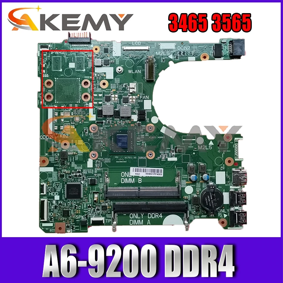 Original Mainboard CN-0NV2JC FOR DELL Inspiron 3465 3565 Laptop motherboard 16808-1 395RH with A6-9200 DDR4 100% Fully Tested
Original Mainboard CN-0NV2JC FOR DELL Inspiron 3465 3565 Laptop motherboard 16808-1 395RH with A6-9200 DDR4 100% Fully Tested