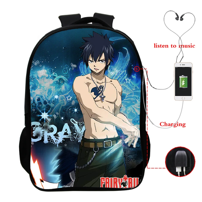 Fairy tail multi-function USB charging backpack laptop suitable for youth school 16 inch bag
Fairy tail multi-function USB charging backpack laptop suitable for youth school 16 inch bag