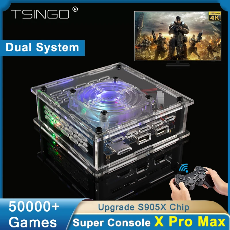 Игровая консоль X Pro Max Dual System 4K HD с поддержкой Wi-Fi 50000 + Ретро-игр 50 + эмуляторы для PS1/N64/DC/PSP
Игровая консоль X Pro Max Dual System 4K HD с поддержкой Wi-Fi 50000 + Ретро-игр 50 + эмуляторы для PS1/N64/DC/PSP