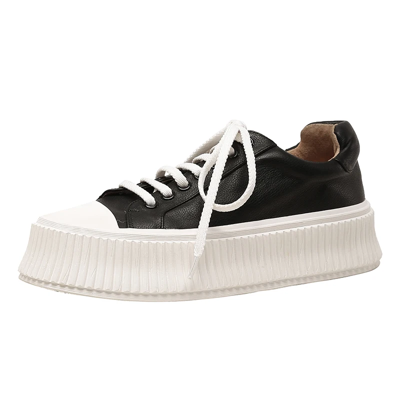 Autumn Women Pumps High Flat Heels Lace Up Genuine Leather Casual Platform Shoes Round Toe Commute School Classic Black White
Autumn Women Pumps High Flat Heels Lace Up Genuine Leather Casual Platform Shoes Round Toe Commute School Classic Black White