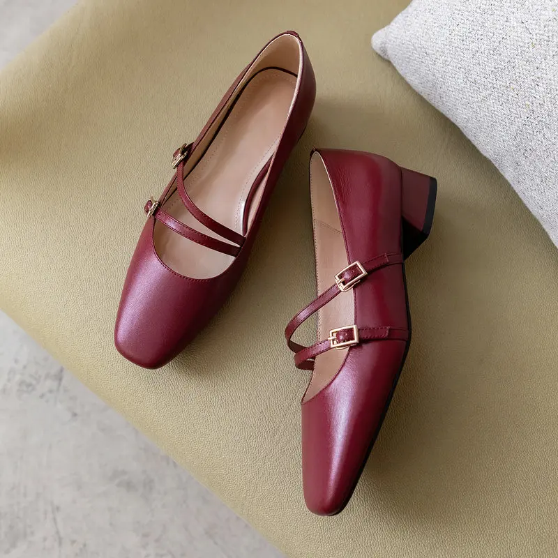 Genuine Leather Thick Heels Shoes Woman Mary Janes Shoes For Women Heels 2021 Square Toe Wedding Basic Women's Shoes
Genuine Leather Thick Heels Shoes Woman Mary Janes Shoes For Women Heels 2021 Square Toe Wedding Basic Women's Shoes