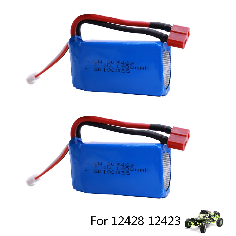 Lipo батарея для Wltoys 12428 12423 1:12 RC автомобиль 9125 запасные части 2S 7 4 V 1500mah 25C WLtoys пульт