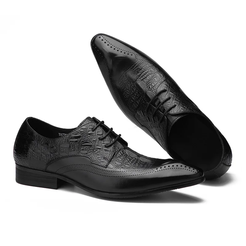 QYFCIOUFU 2020 New Mens Dress Shoes Formal Men's Crocodile Pattern Oxford Shoe Genuine Leather 100% Real Wedding Party Shoes
QYFCIOUFU 2020 New Mens Dress Shoes Formal Men's Crocodile Pattern Oxford Shoe Genuine Leather 100% Real Wedding Party Shoes