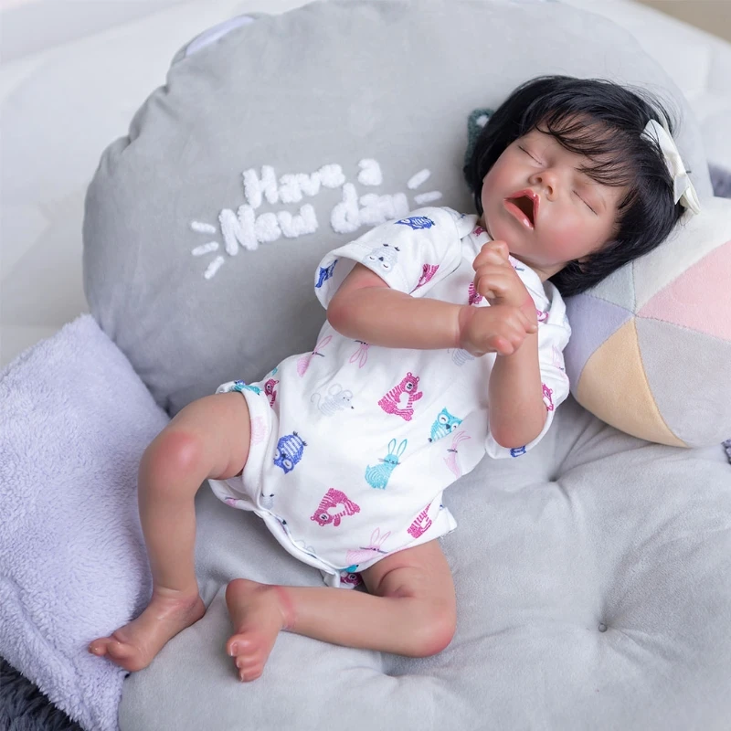 49cm Realistic Doll Close Eyes Sleeping Girl Soft Vinyl Silicone Open Mouth Baby K1KC
49cm Realistic Doll Close Eyes Sleeping Girl Soft Vinyl Silicone Open Mouth Baby K1KC