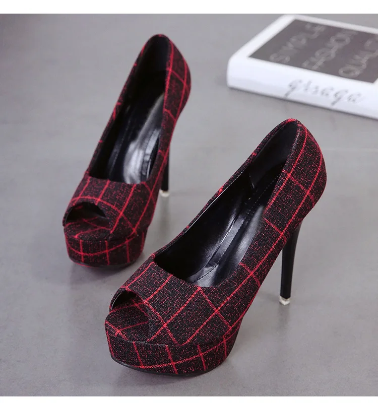 2020 Summer Women Super High Heels Shoes 12cm Womens Platform Sexy Color Block Career Girl Fish Mouth Shoes Fish Mouth Pumps 
2020 Summer Women Super High Heels Shoes 12cm Womens Platform Sexy Color Block Career Girl Fish Mouth Shoes Fish Mouth Pumps