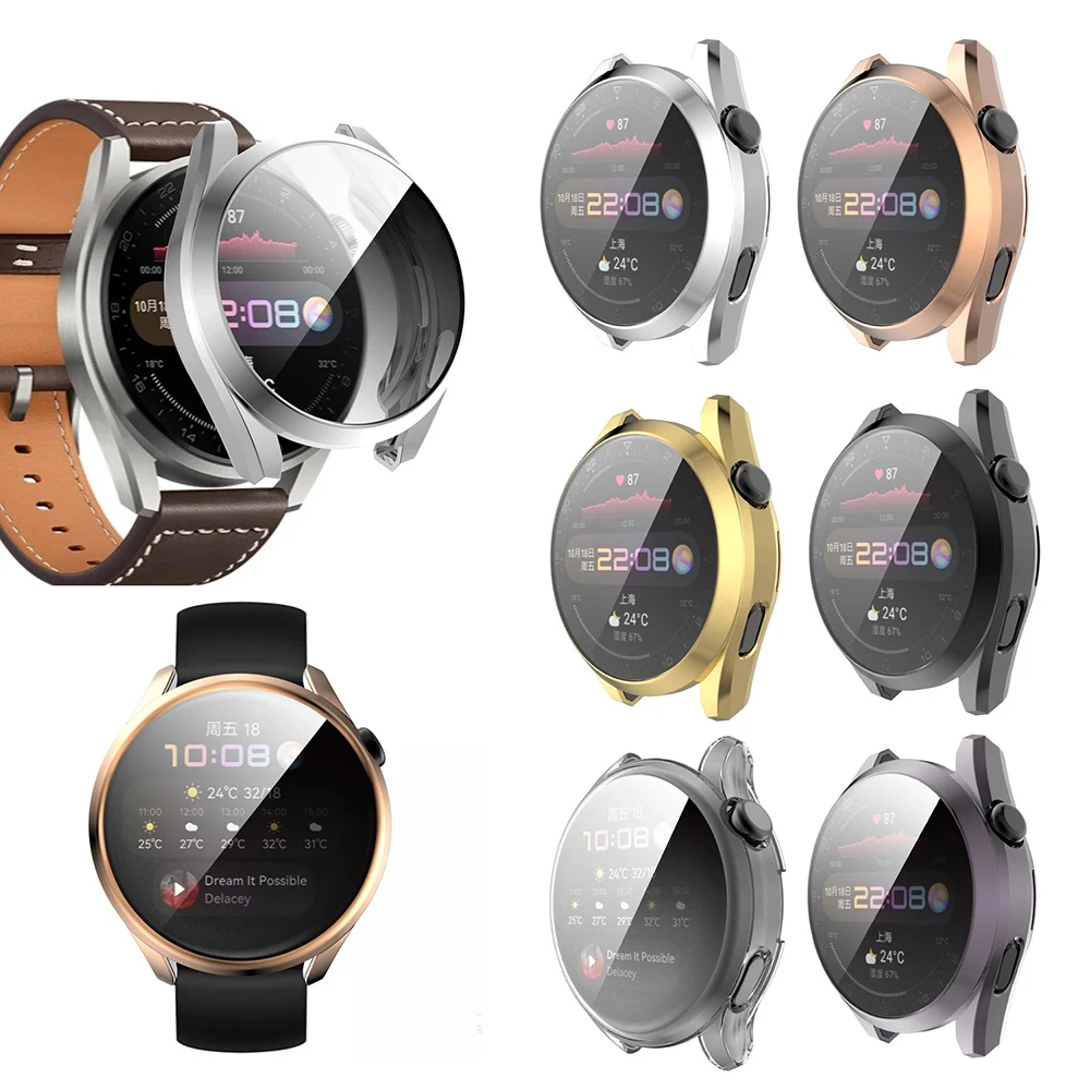 TPU Soft Protective Cover For Huawei Watch 3 Pro 46MM 48MM Case Screen Protector Shell Bumper Plated Cases For Huawei Watch 3
TPU Soft Protective Cover For Huawei Watch 3 Pro 46MM 48MM Case Screen Protector Shell Bumper Plated Cases For Huawei Watch 3