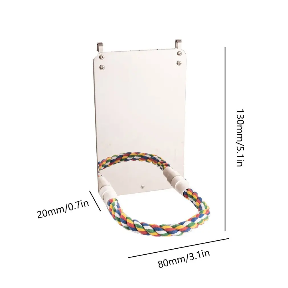 Durable Practical Stainless Steel Bird Mirror With Rope Bird Toys Parrot Swing Parrot Habitat Parrot Toys
Durable Practical Stainless Steel Bird Mirror With Rope Bird Toys Parrot Swing Parrot Habitat Parrot Toys