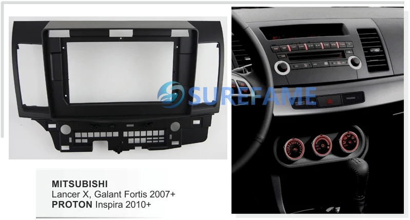 10 1 дюймовый автомобильный радиоприемник Facia для MITSUBISHI Lancer X Galant Fortis 2007 + / PROTON Inspira