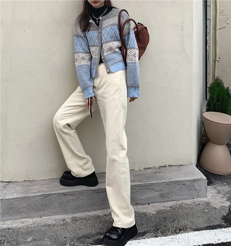 Women'S Pants Retro Rice White High-Waisted Jeans Women'S Loose Straight Leg Boyfriend Pants 2021pantalones Vaqueros Mujer
Women'S Pants Retro Rice White High-Waisted Jeans Women'S Loose Straight Leg Boyfriend Pants 2021pantalones Vaqueros Mujer