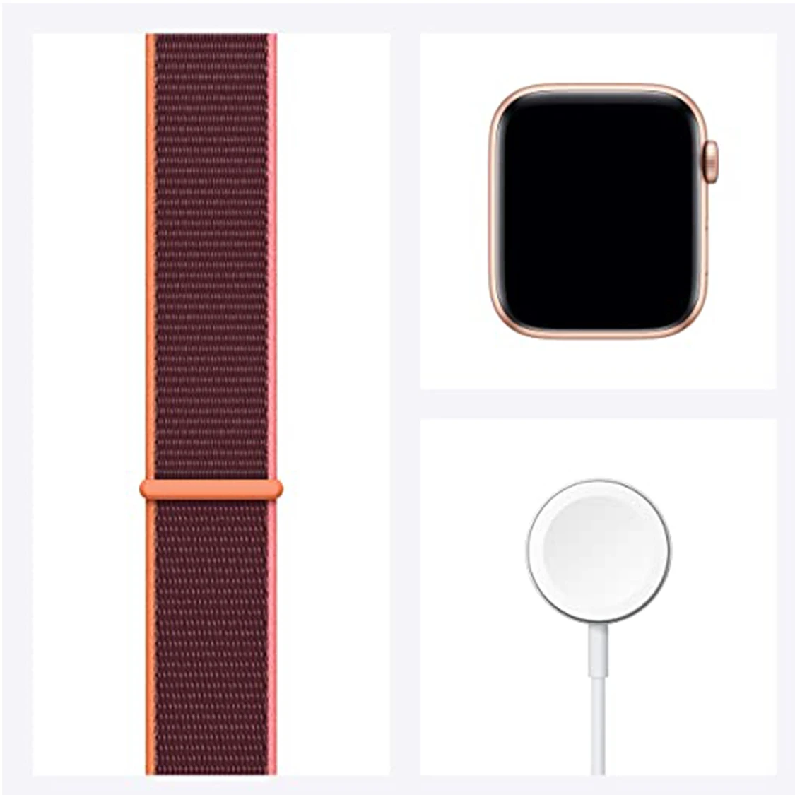 New Apple Watch SE (GPS + Cellular, 40/44mm) - Gold Aluminum Case with Pink Sand Sport Band and with Plum Sport Loop
New Apple Watch SE (GPS + Cellular, 40/44mm) - Gold Aluminum Case with Pink Sand Sport Band and with Plum Sport Loop