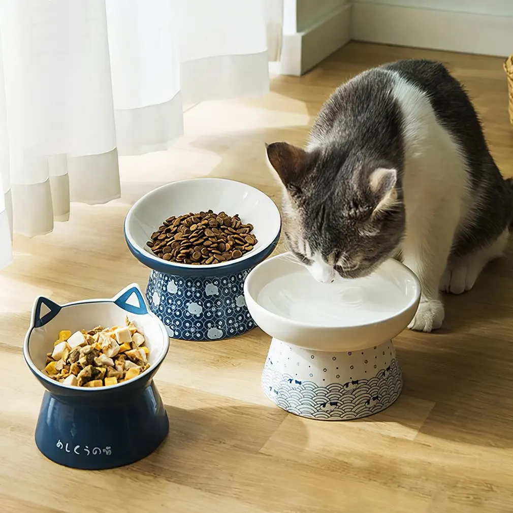 High Foot Ceramic Cat Bowl Neck Protector Cat Pet Food Feeder Water Bowl Anti-Overturning Food Container Dispenser Pet Supplies
High Foot Ceramic Cat Bowl Neck Protector Cat Pet Food Feeder Water Bowl Anti-Overturning Food Container Dispenser Pet Supplies