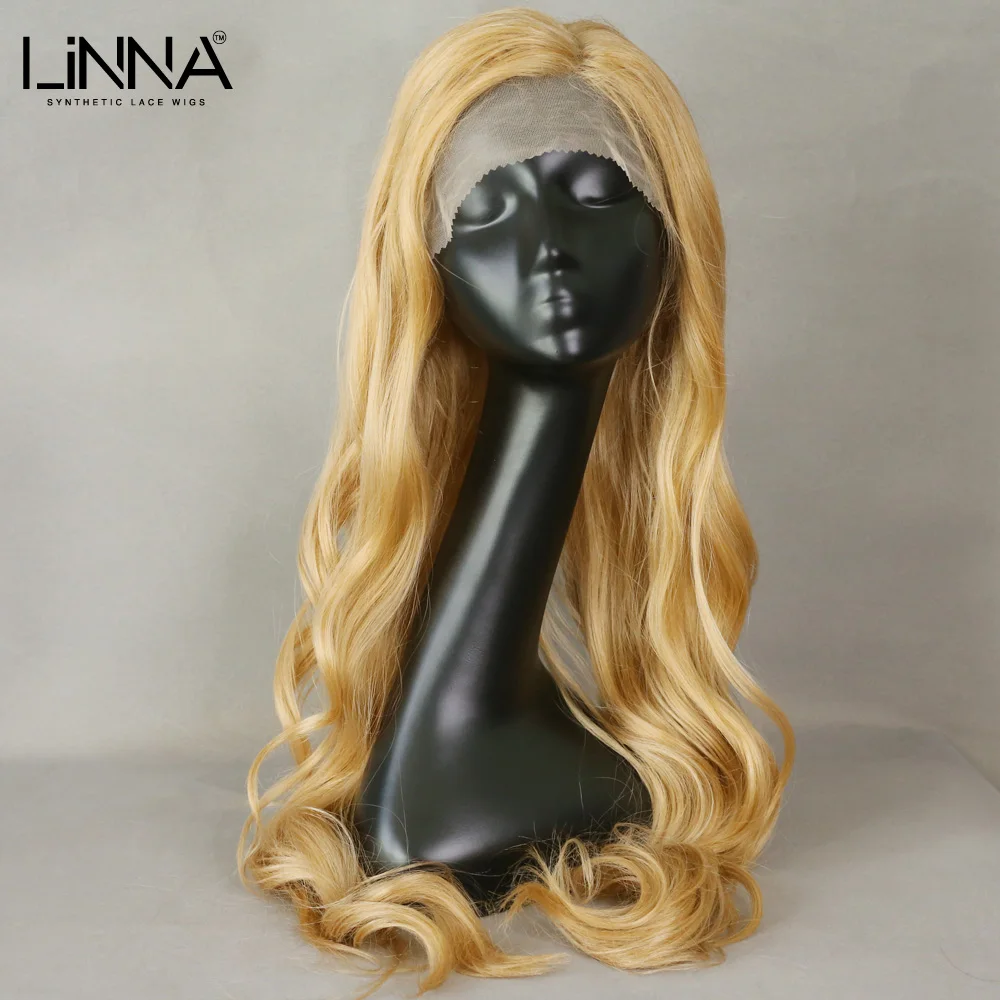 LINNA Blonde Long Wavy Synthetic Lace Wigs For Women Natural Hairline L Part Lace Front Cosplay Wigs High Temperature Fiber Wigs
LINNA Blonde Long Wavy Synthetic Lace Wigs For Women Natural Hairline L Part Lace Front Cosplay Wigs High Temperature Fiber Wigs