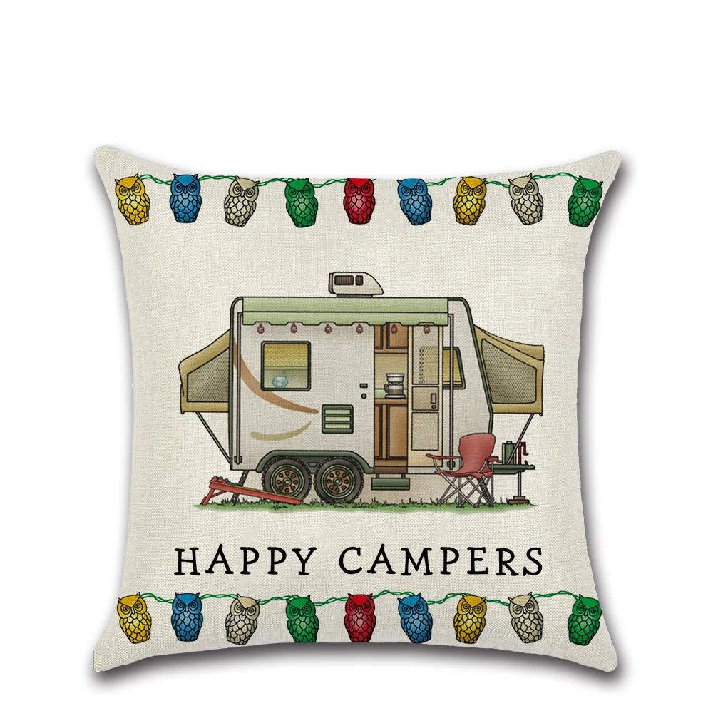 Happy Campers льняные чехлы для подушек с мультяшным рисунком
Happy Campers льняные чехлы для подушек с мультяшным рисунком