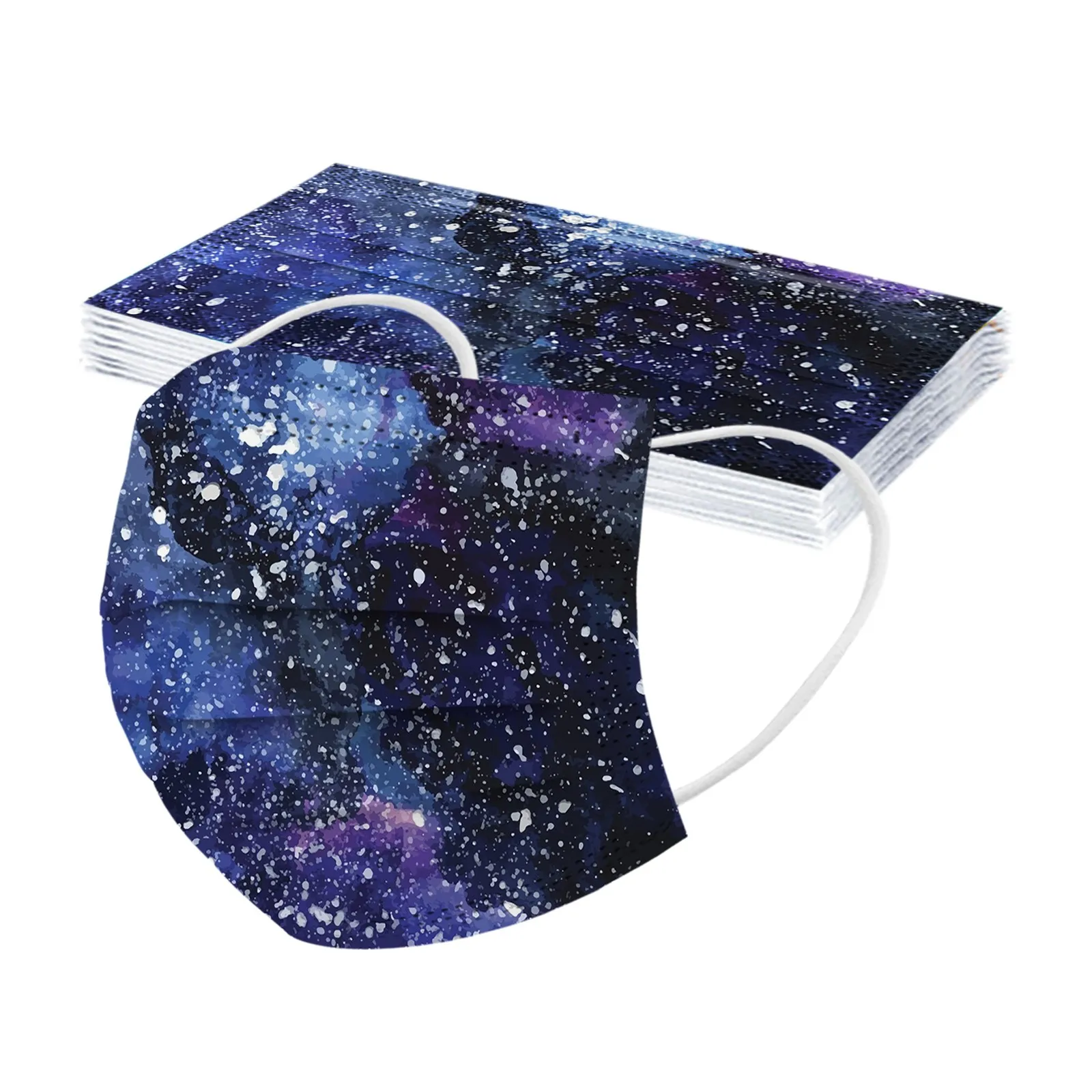 10PC Fashion Starry Mask For Women Disposable Face Mask Adult Printed 3ply Filter Anti-dust Pm2.5 Mouth Mask Decoration Masque 
10PC Fashion Starry Mask For Women Disposable Face Mask Adult Printed 3ply Filter Anti-dust Pm2.5 Mouth Mask Decoration Masque