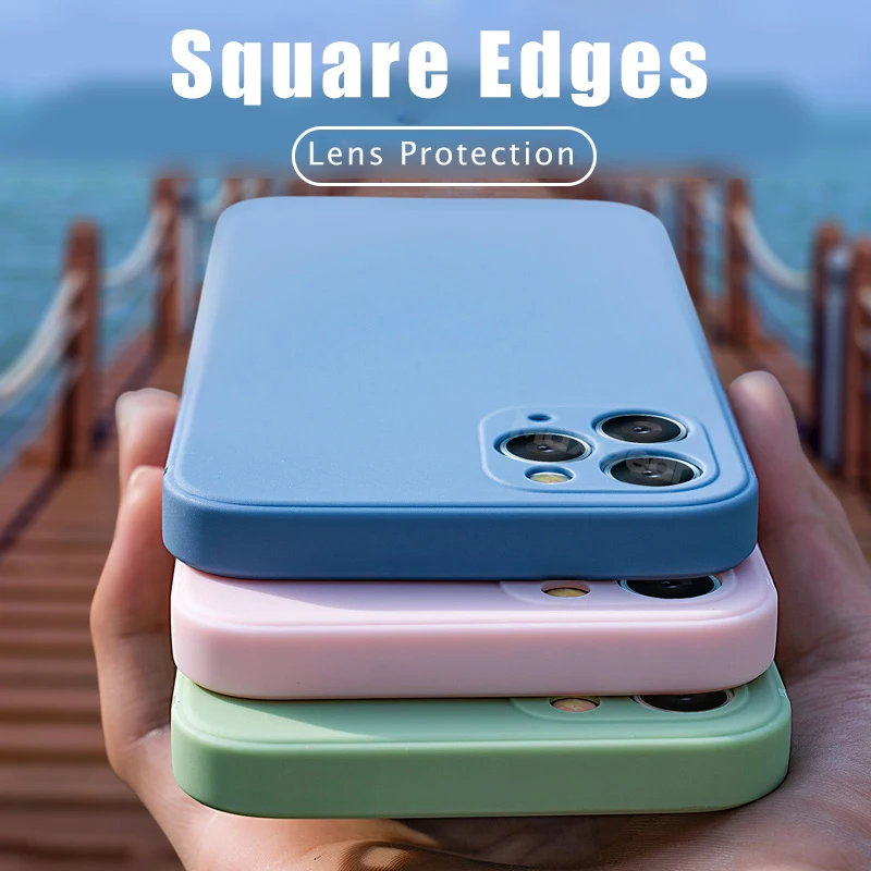 Square Edges Silicone Case for Apple iPhone 13 12 11 Pro Max Mini Xs XR SE 2020 7 8 Plus iPhone13 Full Body Protection Cover
Square Edges Silicone Case for Apple iPhone 13 12 11 Pro Max Mini Xs XR SE 2020 7 8 Plus iPhone13 Full Body Protection Cover