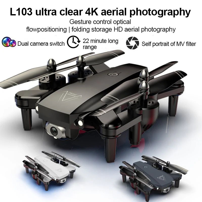 L103 Four-axis Drone Mini Dual Camera Quadcopter With Remote Control Transmitter Dual HD Camera Visual Positioning Stable Flight
L103 Four-axis Drone Mini Dual Camera Quadcopter With Remote Control Transmitter Dual HD Camera Visual Positioning Stable Flight